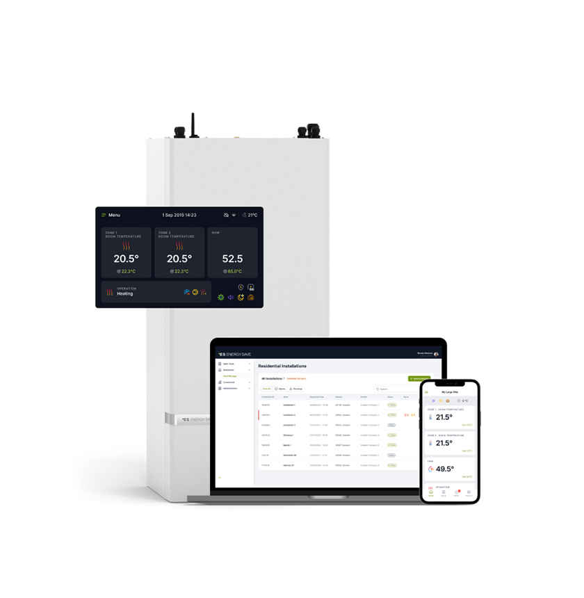 showing different devices with our digital solutions, display, laptop, smartphone