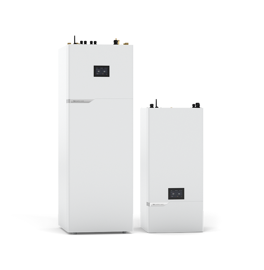 R290 residential indoor units with tanks, 250L and 100L.