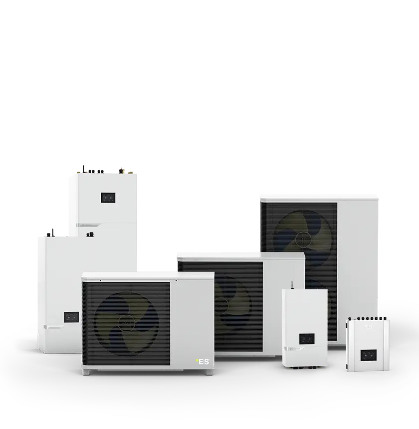Whole ES R290 residential series, with outdoor and indoor units