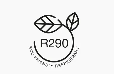 Icon for R290 refrigerant used in heat pump systems.