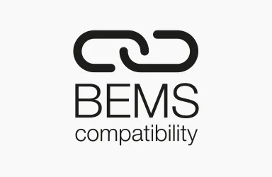 Icon showing BEMS compatibility for integration with building energy management systems.