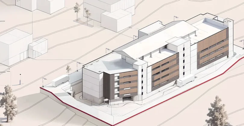 Sketch of a European sustainable energy factory marking a milestone in our green transition.